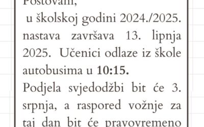 Završetak nastavne godine